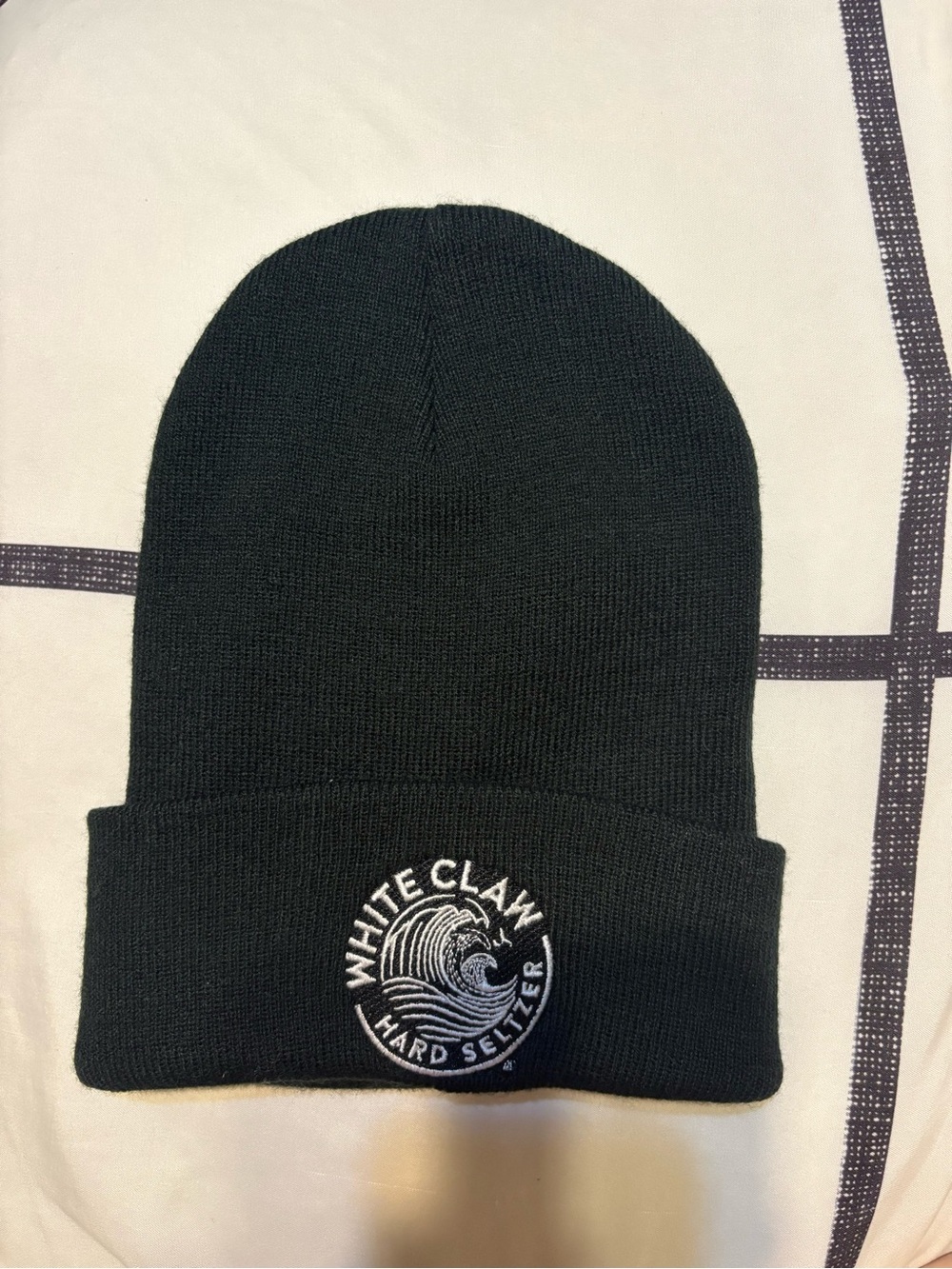 White Claw Hard Seltzer Black Beanie Hat